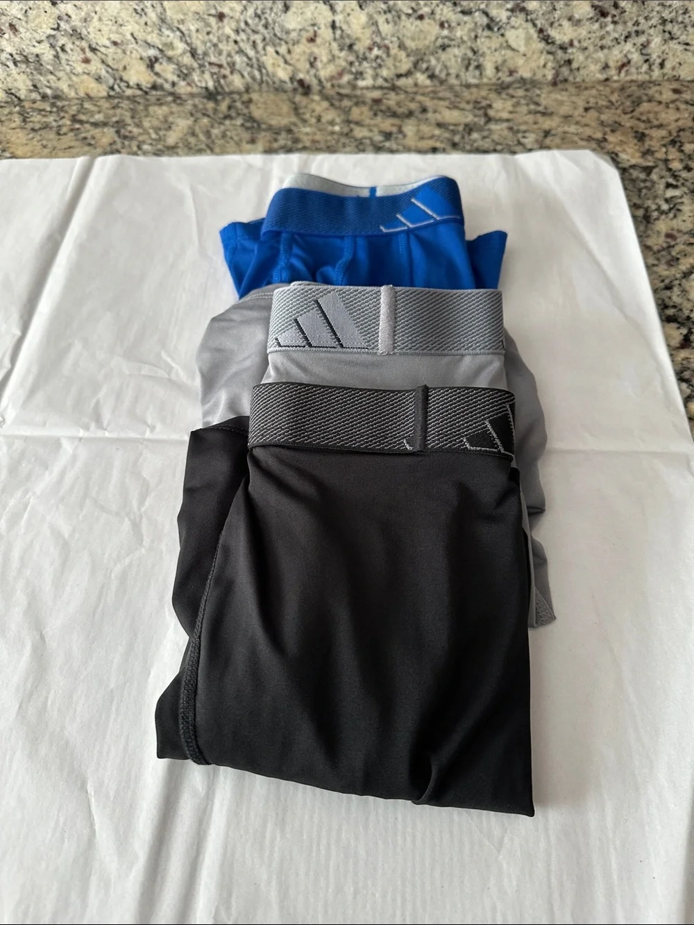 adidas Men’s Boxer Briefs Pack in Gray, Blue, Black